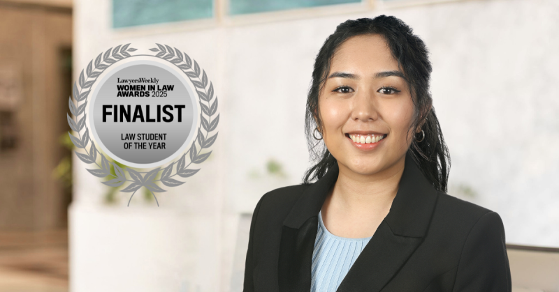 Finalist in the Women in Law Awards 2025 - Celebrating Renee Puno - Law Student of the Year.